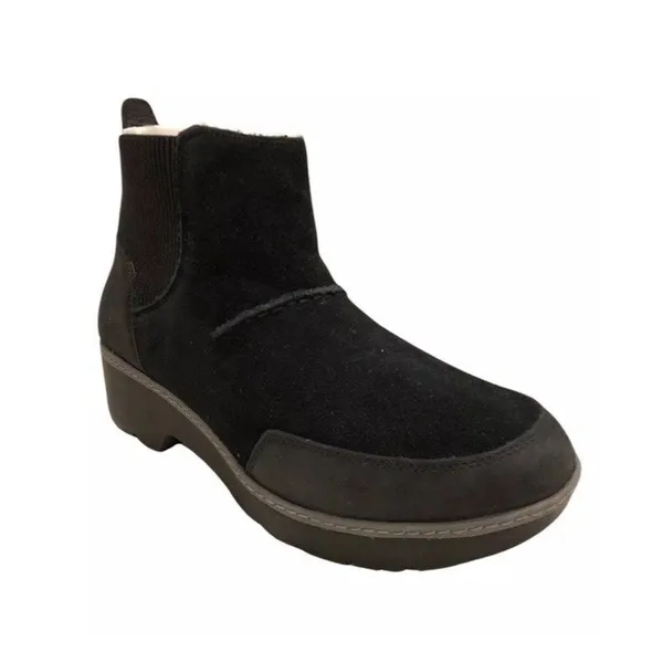 Y2K UGG Women's Kress Black Suede Waterproof Ankle Boots 1095147 Sz 6 Chunky OLD - Image 2