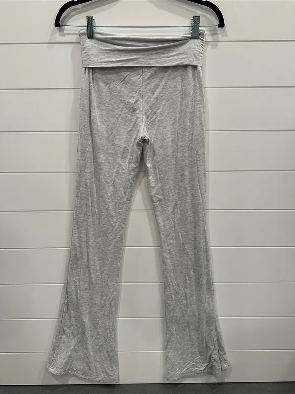 Tic Toc Light Gray Fold-Over Waist Lounge Pants - Image 3