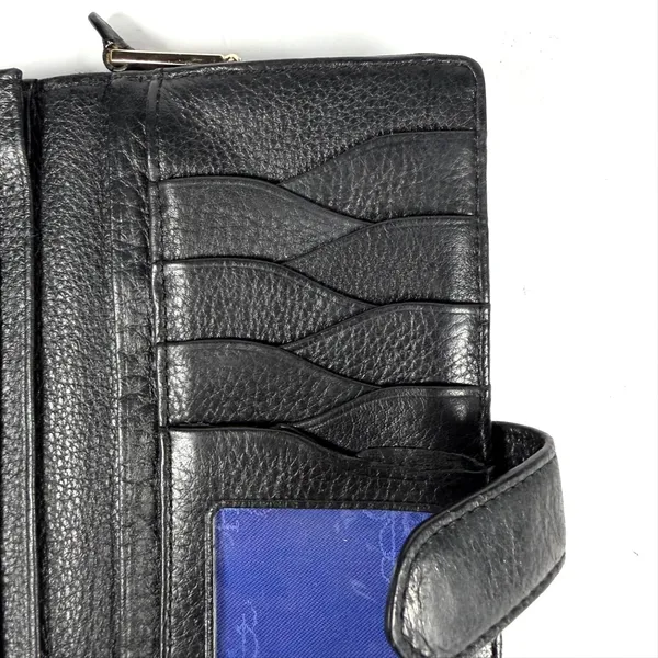 Cole Haan Wallet Womens One Size Black Leather Bifold Organizer Clutch - Image 7