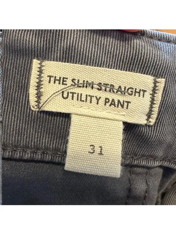 Madewell Slim Straight Utility Pant Gray Womens 31 - Image 7