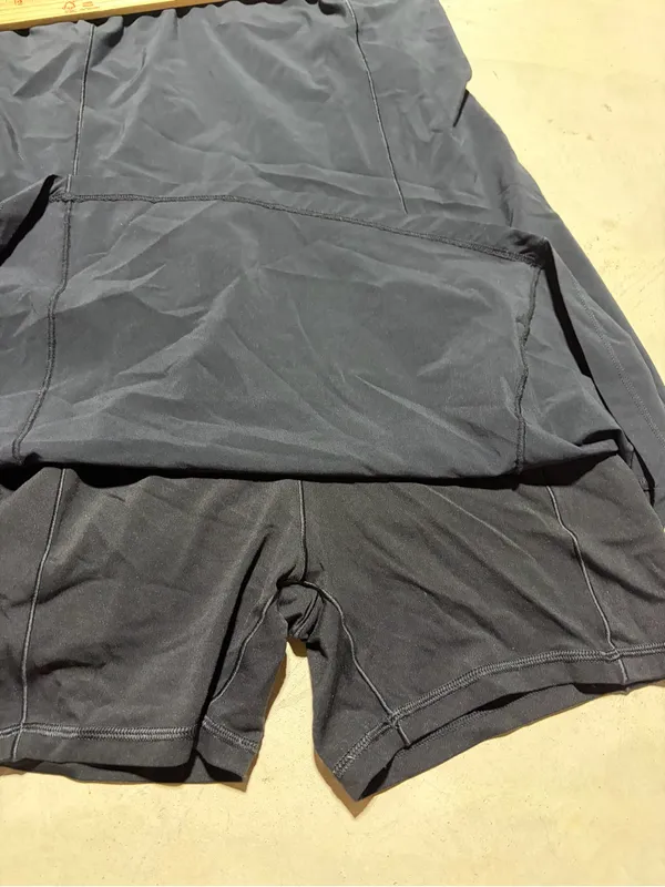 Aerie offline Black Spaghetti Strap tennis Dress built in shorts large - Image 5