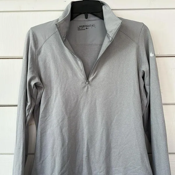 Nike Golf Women’s Dri-fit Quarter Zip Pullover Gray Medium - Image 5