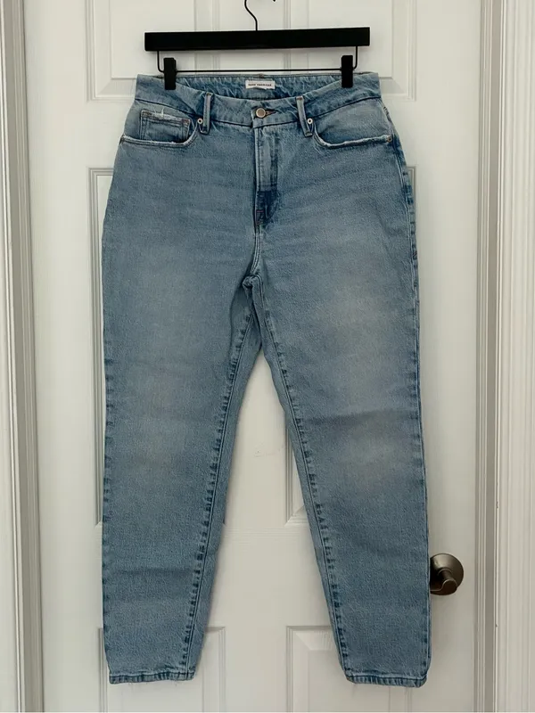 Good American Boyfriend Straight Jeans, Size 28 - Image 4