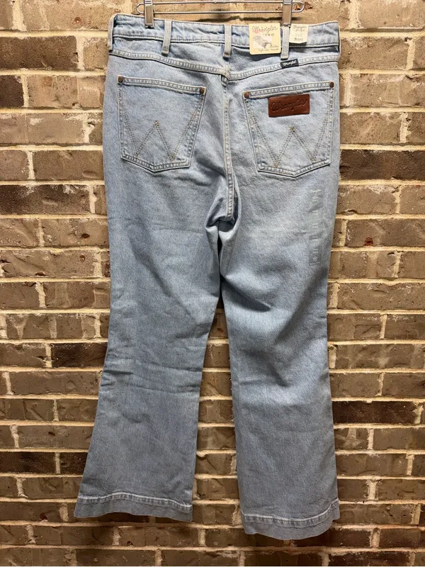 Wrangler Retro Bailey High Rise Trouser Women 31 x 32 Denim Blue Jeans NWT - Image 2