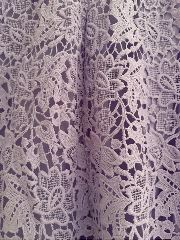ASTR Lavender Strapless Lace Midi Dress with Side Slit - Image 7