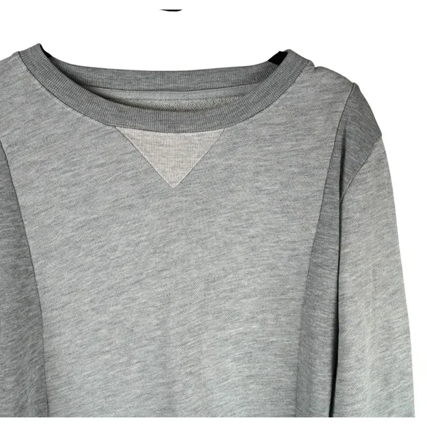 Madewell Hometeam Crewneck Sweater Size S Gray Colorblock Pullover‎ Knit Cotton - Image 5