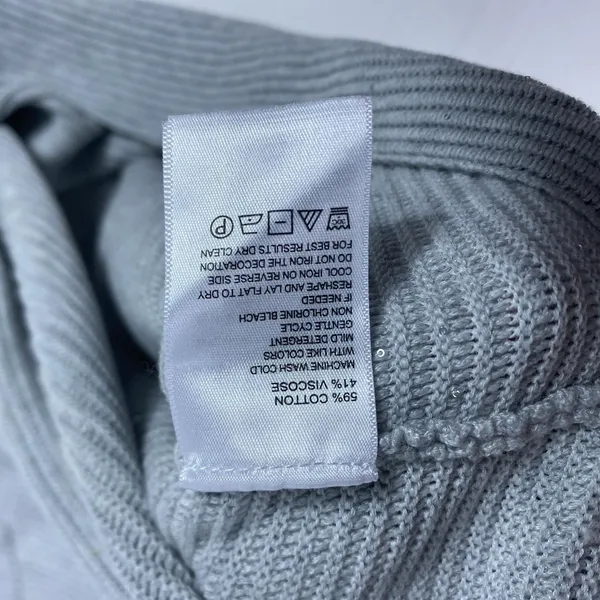 Tommy Bahama Sweater Pullover Womens XS Gray V-Neck Tight-Knit Sequin Ribbed - Image 10