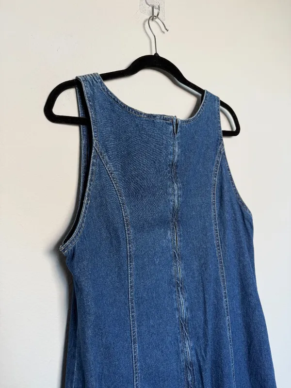 ZARA Vintage Denim Long Dress - Image 3