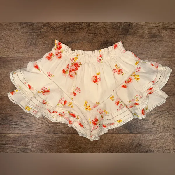Aerie Rock 'n' Ruffle Skort Cream Floral Skort with Ruffles - Image 8