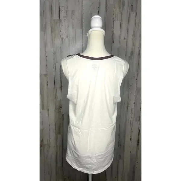 NWT Rivalry Threads Women's Small White Texas A&M Aggies Sleeveless Tank‎ Top - Image 3