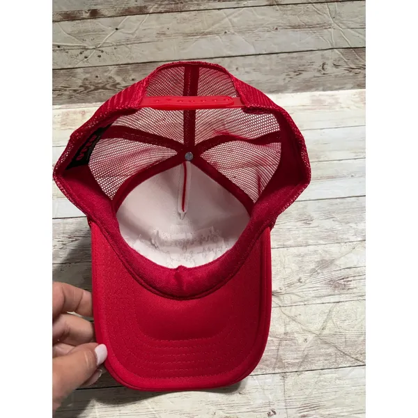 Otto Tom Petty Lyrics Trucker Hat Adjustable Snap Back One-Size Red American USA - Image 5