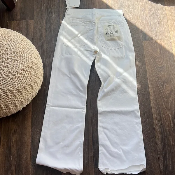 Etica Amis Mid Rise Boot Jeans Vintage White - Image 5
