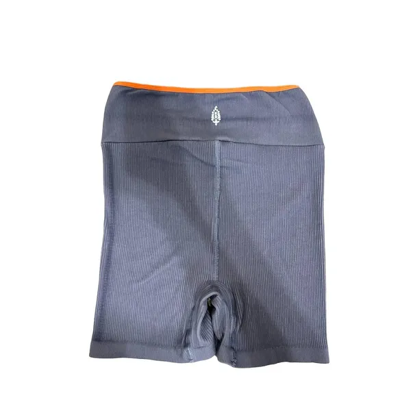 Free People Movement free throw denim grey‎ ribbed yoga shorts Size XS - Image 4