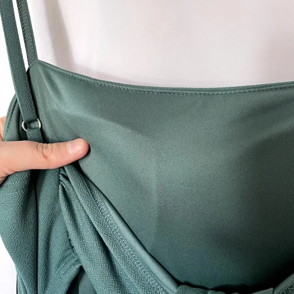 Birdy Grey maxi green formal‎ dress padded women's size XS open back side slit - Image 7