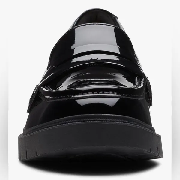 NEW Black Patent Clarks Westlynn Ayla Loafer Shoes 11 $95 - Image 9