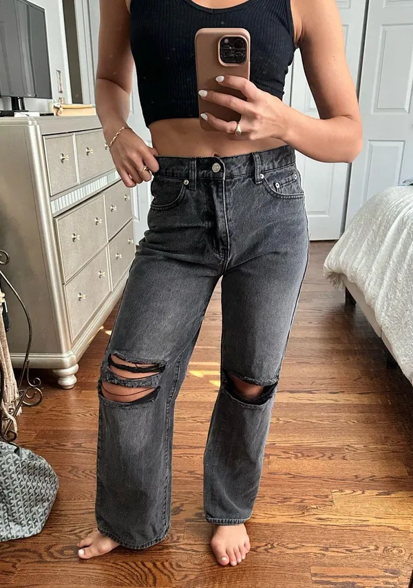 Adika grey ripped jeans  - Image 3
