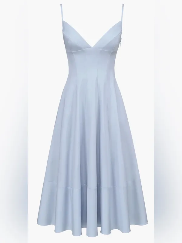 NEW House of CB Millie Bluebell Corset Bodice Stretch Cotton midi Dress sz XS - Image 4