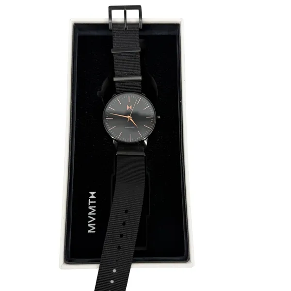 MVMT Boulevard Black Rose Gold Women's Watch MB01-BL 38mm Nylon‎ Strap Box - Image 3