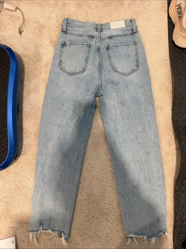pistola Vintage Light Blue High-Rise Straight Jeans - Image 4