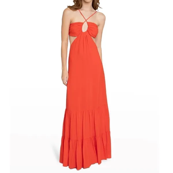 NWOT Nicole Miller Collection Cut Out‎ Maxi Dress L - Image 12