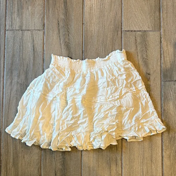 Princess Polly Cream Ruffled Skater Skirt - Image 5