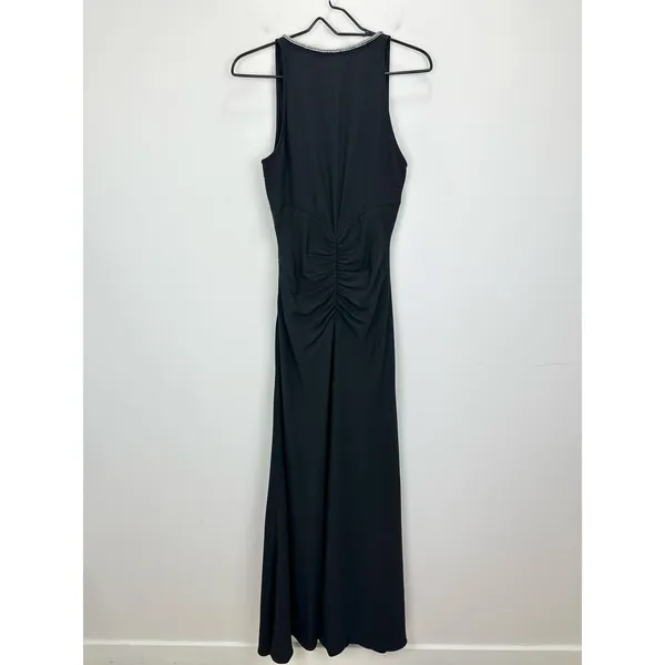 J.Crew Collection Full Length Embellished Ruched Dress Black Formal US 6 NWT - Image 8