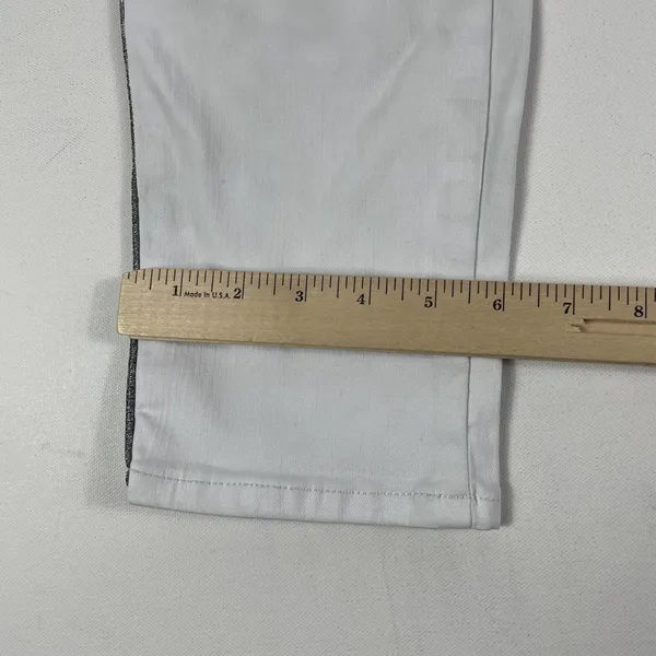 Tommy Bahama Pants Womens 6 White Ella Twill High Rise Ankle Glitter‎ Trim - Image 5