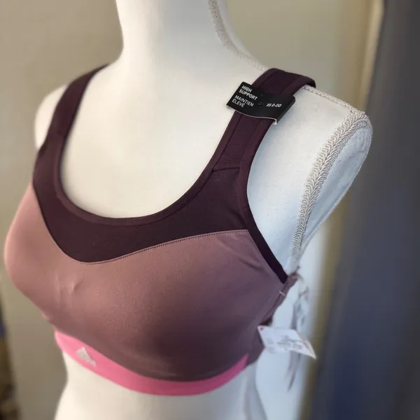 Adidas TLRD HS High Support Sports Bra XS D-DD Wonder Oxide aeroready NWT 32DD‎ - Image 3