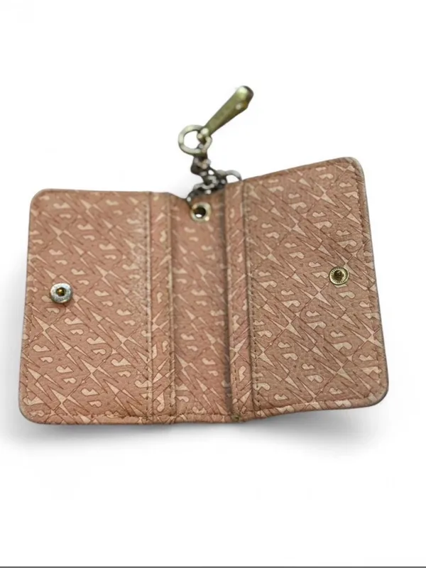 Steve Madden Blush Pink Card Holder Keychain with Gold Hardware - Image 3