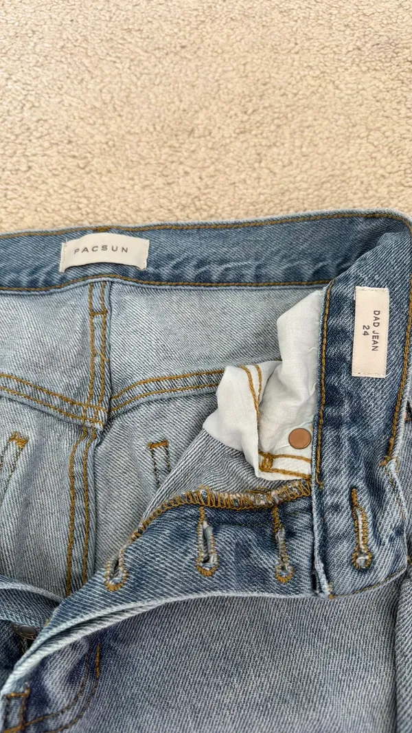 PacSun Dad Jeans Ripped Blue - Image 3