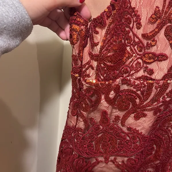 Free People Night Shimmer Mini Dress Magic Amethyst Size 12 - Image 4