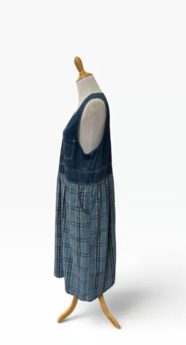 Vintage 90s Mom denim modest dress 14 - Image 3