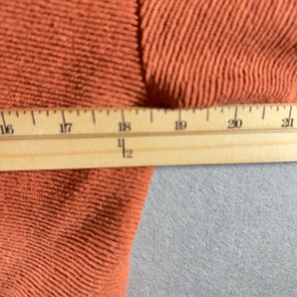 387 |‎ Madewell Texture & Thread Womens M Tie-Front Waffle Knit Crop Top Orange - Image 4