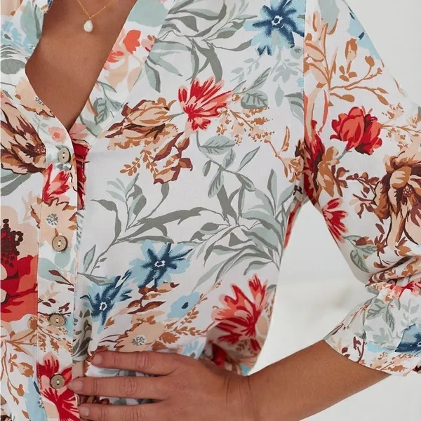 NWT Esther & Co Lanta Floral Dress Size Medium Swing Mini Dress V-Neck - Image 14