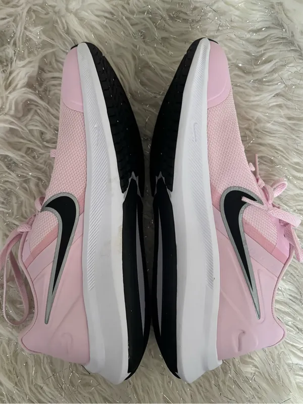 Nike Light Pink Young Star Runner 3 GS Sneakers Black Swoosh Size US5.5Y UK5 EUR - Image 5