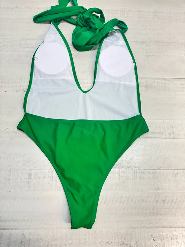 Lilosy Sexy Tie Criss Cross Plunge Thong Swimsuit High Cut Brazilian swimwear - Image 4