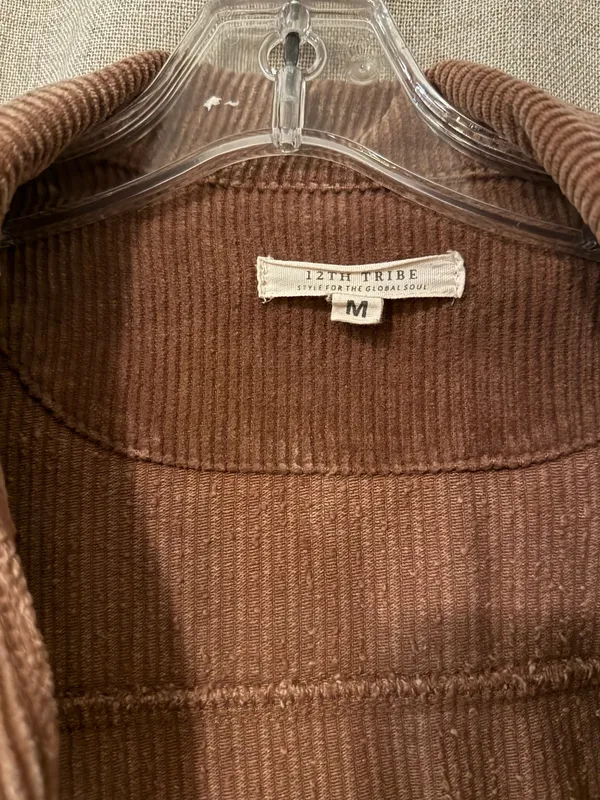 12th Tribe Oversized Raw Edge Corduroy Shacket | M - Image 6