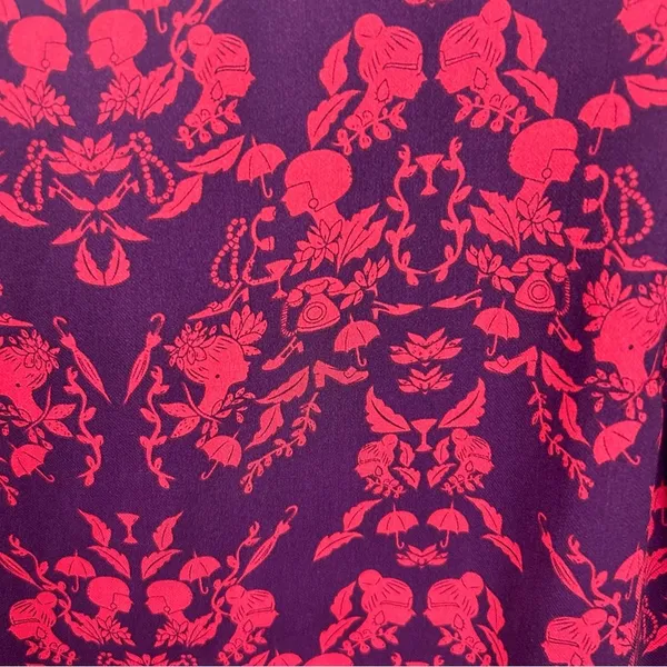CABI Modern Cameo Magenta Face Figure Patterned Tank Top Size M - Image 6