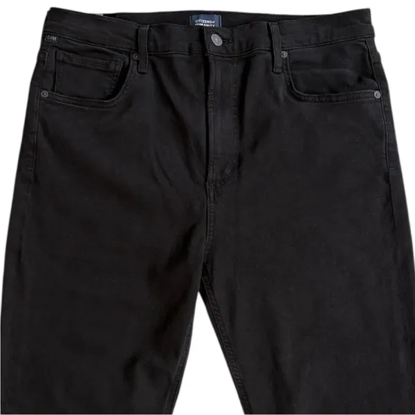EUC 7 For All Mankind Isola Flare Jeans Black Size 32 - Image 5