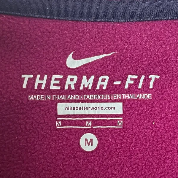 Nike Pink Fleece Performance Therma-Fit Full Zip Hoodie Jacket Medium - Image 3