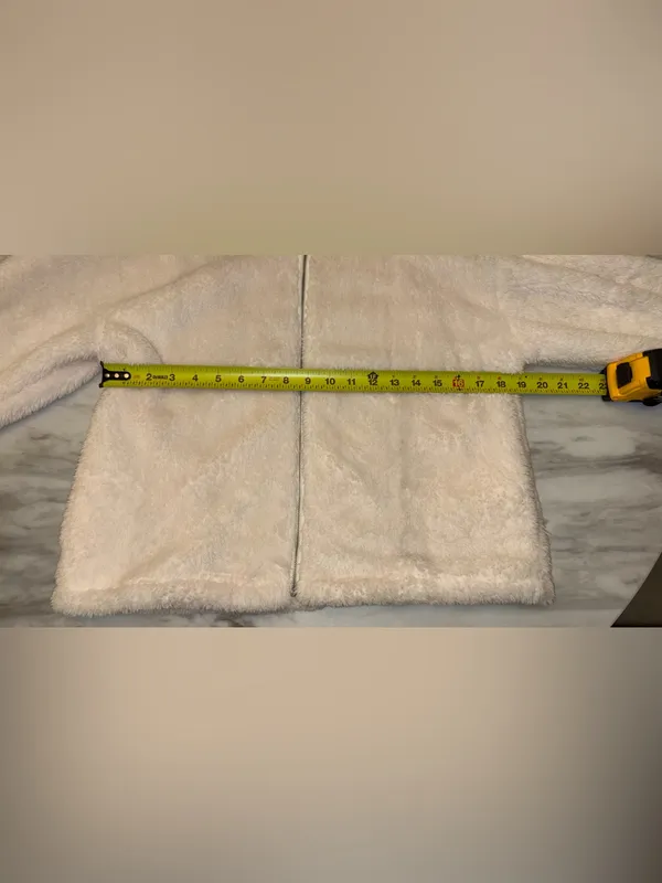 Copper Key Cream Sherpa Fleece Full Zip Jacket Medium - Image 5