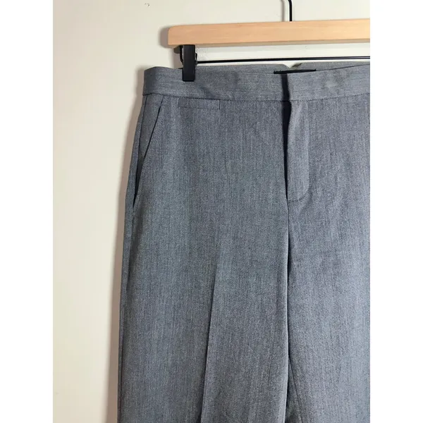 Banana‎ Republic Blake Wide Leg Trousers Heather Gray Professional Pants Size 10 - Image 3