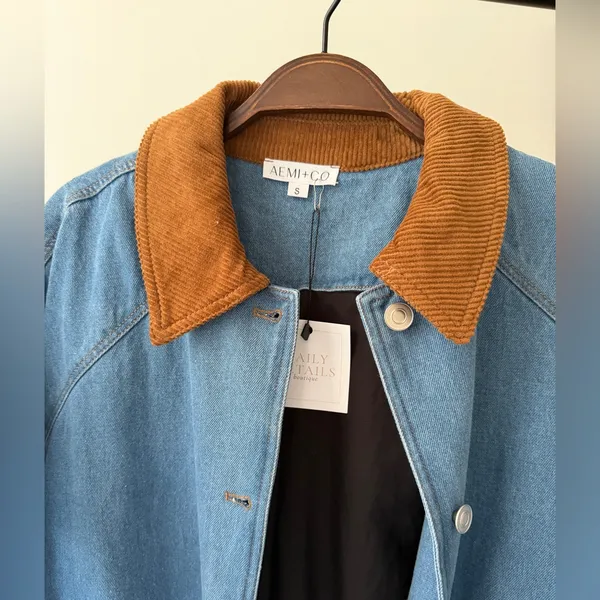 Oversized denim Shacket - Image 5