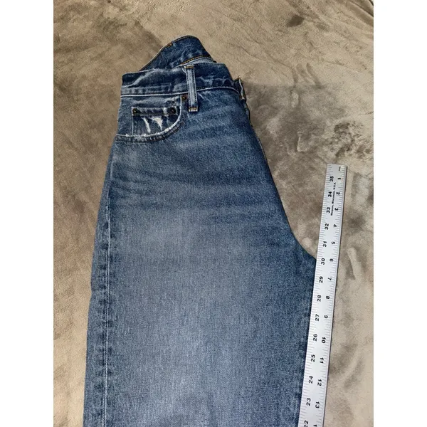 Abercrombie & Fitch Women's Blue‎ Denim Jeans 90s Loose Medium Wash Size 36 - Image 10