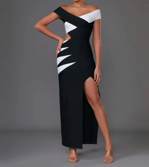 Boutique Black Off-The-Shoulder Maxi Prom/Formal Dress - Image 5