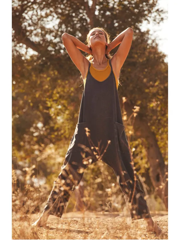 FP Movement Hot Shot Jumpsuit Size M Washed Black / Charcoal Grey - Image 3