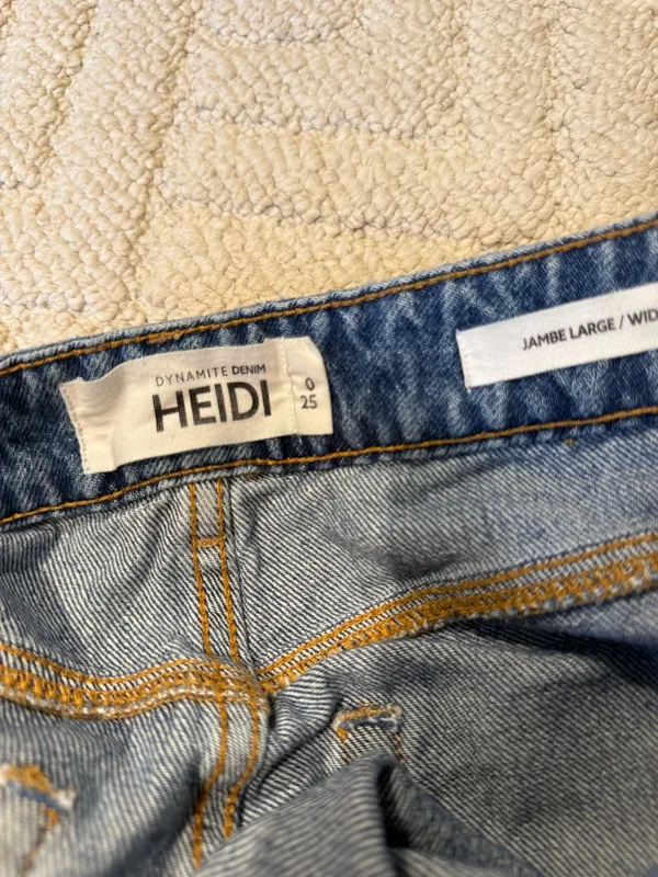 Dynamite Heidi Mid Rise Wide Leg Jeans Medium Wash Size 0/25 - Image 4