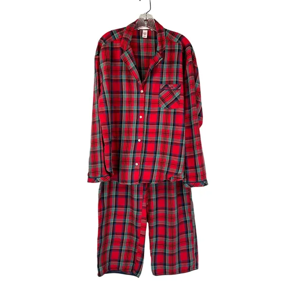 Victoria’s Secret Dream Plaid Pajama Pant Set Red - Image 2