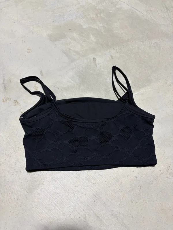 Aerie Black Lace bikini scoop Top swim small - Image 4