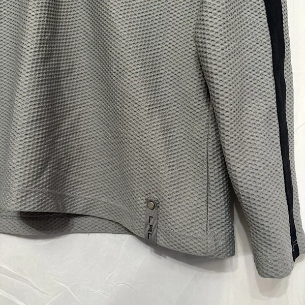 LRL Lauren‎ Active Ralph Lauren Women's Sz Medium Gray Waffle 1/4 Zip Pullover - Image 2